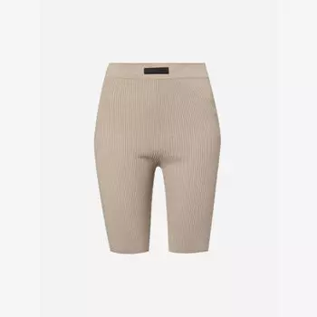 ESSENTIALS Байкерские шорты из смесового хлопка с высокой посадкой Fear Of God Essentials, цвет core heather