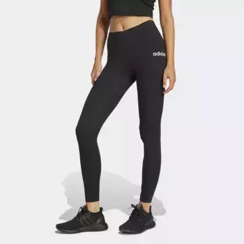 Essentials Линейные хлопковые женские леггинсы Adidas, чёрный