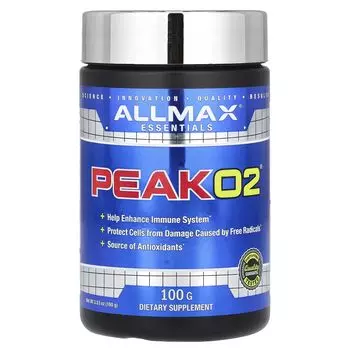 Essentials, Peak02, 3,53 унции (100 г) Allmax