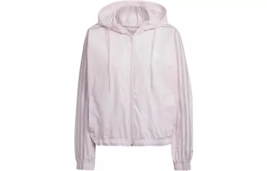 ESSENTIALS REPEAT LOGO Женская свободная ветровка розового цвета Adidas
