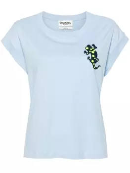 Essentiel Antwerp футболка Fountain с вышивкой, синий