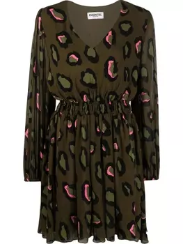 Essentiel Antwerp платье с анималистичным принтом, зеленый