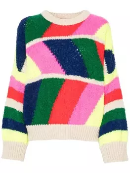 Essentiel Antwerp свитер вязки интарсия с геометричным узором, нейтральный цвет