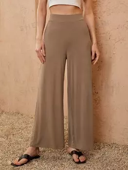 Essnce Однотонные широкие брюки Shein, песочный
