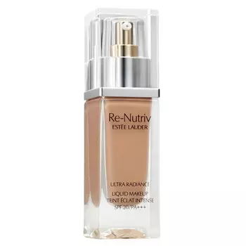 Este Lauder, Жидкая косметика Re-Nutriv Ultra Radiance, тональный крем для лица SPF20 4N1 Shell Beige, 30 мл