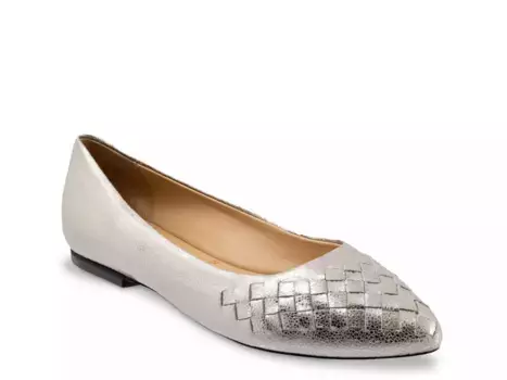 Estee Балетки Trotters, Silver Metallic