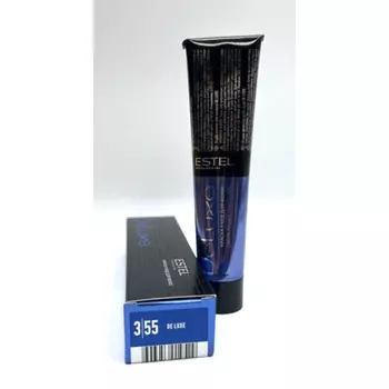 Estel Deluxe Creme Краска для волос Темно-коричневый Интенсивный красный 3/55 60мл, Estel De Luxe