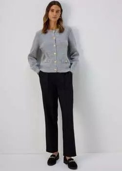 Et Vous Черные брюки со складками и трензелем