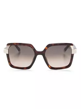 Etnia Barcelona солнцезащитные очки Sarria в квадратной оправе, коричневый