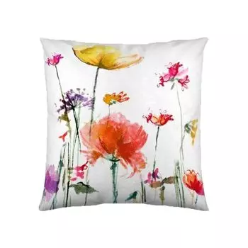 Etrea Хлопковая декоративная подушка «Цветы», красные 40 x 40 см — Декоративный чехол на подушку без наполнителя — Стандартный чехол на подушку Oekotex для дивана Гостиная Спальня — Печать с обеих сторон и молния Etrea Himmlische Qualitt