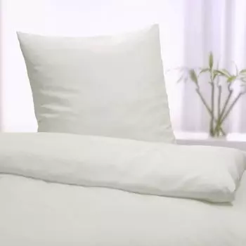 ETREA Mako Satin Pillowcase 2x 40x80cm - Всесезонный чехол - Простая в уходе наволочка Простые цвета - Наволочка 40x80cm Mako Satin - Наволочка на молнии - Изготовлено в зеленом цвете - Шерсть белая Etrea Himmlische Qualitt