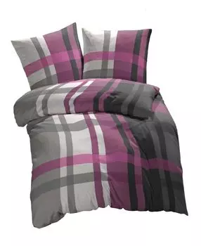 ETREA наволочка из микрофибры 80х80см - всесезонный чехол - наволочка, легкая в уходе, городская клетка в клетку фиолетового цвета - наволочка из микрофибры 80х80см - наволочка на молнии - цвет: зеленый Etrea Himmlische Qualitt