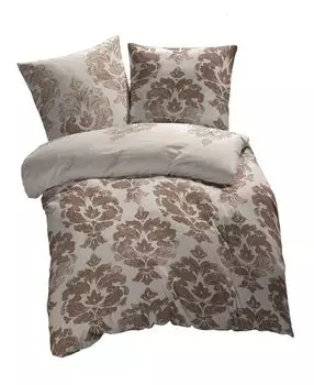 ETREA постельное белье из микрофибры 200х220см + 2х 80х80см - всесезонное постельное белье пододеяльник Тети - комплект постельного белья 200х220см пододеяльник + 80х80см наволочка микрофибра 3 шт. - коричневый Etrea Himmlische Qualitt