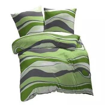 ETREA постельное белье из микрофибры 200х200см + 2х 80х80см - всесезонное постельное белье пододеяльник New Alto - комплект постельного белья 200х200см пододеяльник + 80х80см наволочка микрофибра 3 предмета - OEKOTEX - зеленый Etrea Himmlische Qualitt
