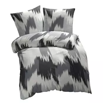 ETREA постельное белье из микрофибры 200х200см + 2х 80х80см - всесезонное постельное белье пододеяльник Lex - комплект постельного белья 200х200см пододеяльник + 80х80см наволочка микрофибра 3 предмета - - черный Etrea Himmlische Qualitt