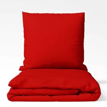 ETREA постельное белье из микрофибры 140х200см + 70х90см - всесезонное постельное белье пододеяльник однотонные - комплект постельного белья с подушкой 140х200см пододеяльник + 70х90см наволочка микрофибра - красный Etrea Himmlische Qualitt