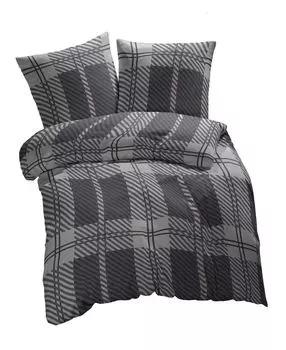 ETREA Renforc постельное белье 140x200см - пододеяльник 100% хлопок Blockberry естественно мягкое качество на молнии - постельное белье без наволочки 140x200см пододеяльник 1 штука - OEKOTEX - серый Etrea Himmlische Qualitt