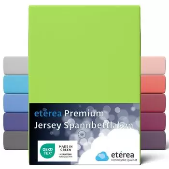 ETREA Трикотажная простыня 180x200см - 200x200 - 100% Хлопок - Premium 160 GSM Fine Combed - Простыня Простыня 180x200cm - 200x200 - Простыня Хлопковая простыня - - Apple Green Etrea Himmlische Qualitt