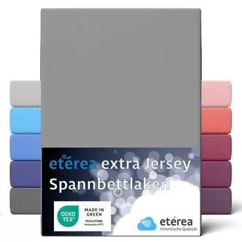 ETREA трикотажная пружинная простыня 240x220см - ДО 35СМ - простыня 240x220см - простыни наматрасник - пружинная простыня хлопок - - морозно-серый Etrea Himmlische Qualitt