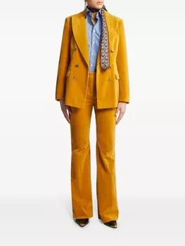 ETRO бархатные расклешенные брюки, черный