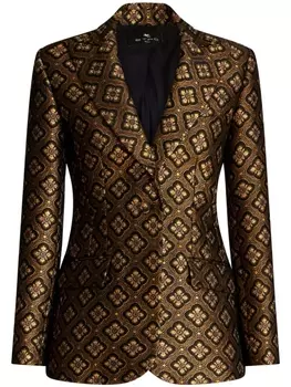 ETRO блейзер с геометричным узором, желтый