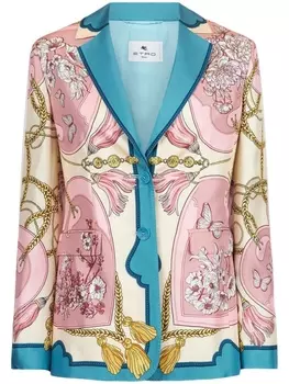 ETRO блейзер с графичным принтом, белый
