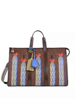 ETRO большая дорожная сумка из коллаборации с Agostino Iacurci, коричневый