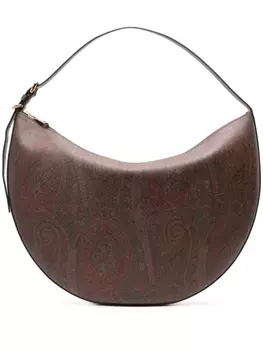 ETRO большая сумка на плечо Essential с принтом пейсли, коричневый