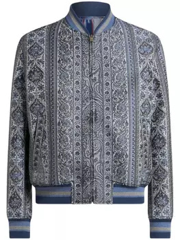 ETRO бомбер с цветочным узором, синий