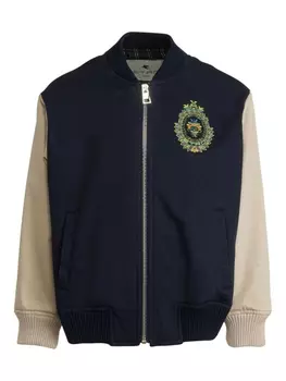 Etro бомбер с вышивкой, синий