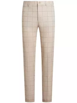ETRO брюки чинос в клетку, нейтральный цвет