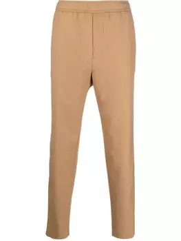 ETRO брюки из необработанной шерсти прямого кроя, коричневый