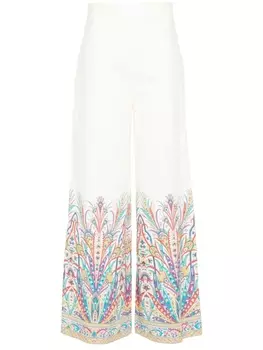 ETRO брюки с принтом, белый