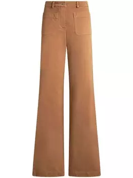 ETRO брюки широкого кроя, коричневый