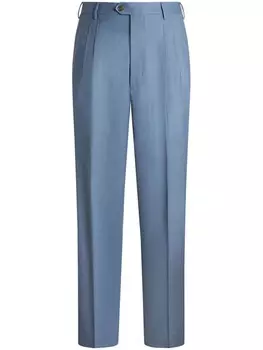 ETRO брюки со складками, синий