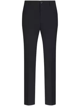 ETRO брюки строгого кроя со складками, синий