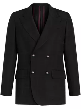 ETRO двубортный шерстяной пиджак, черный