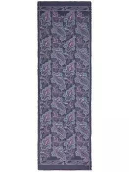 ETRO двусторонний шарф с принтом, синий