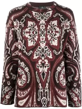 ETRO джемпер с узором, коричневый
