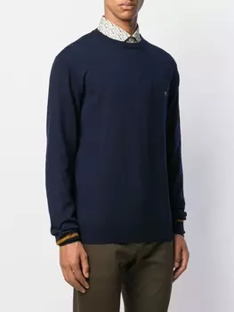 ETRO джемпер с вышитым логотипом, синий
