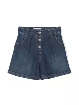 Etro джинсовые шорты со складками, синий