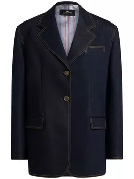 ETRO джинсовый блейзер, синий