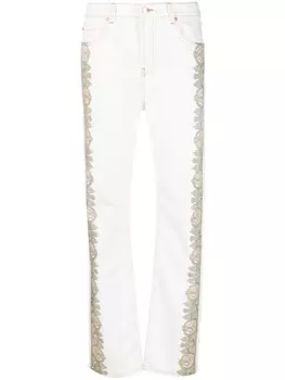 ETRO джинсы с принтом пейсли, белый
