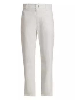 Etro джинсы узкого кроя с вышитым логотипом, белый