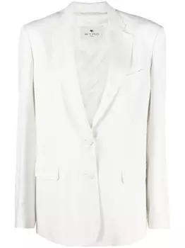 ETRO фактурный однобортный блейзер, белый