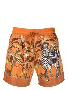 ETRO floral-print swimming shorts, оранжевый