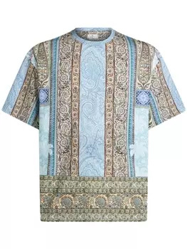 ETRO футболка с абстрактным принтом, синий