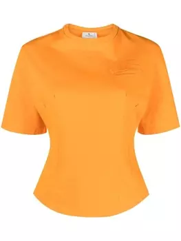 ETRO футболка с аппликацией Pegaso, оранжевый