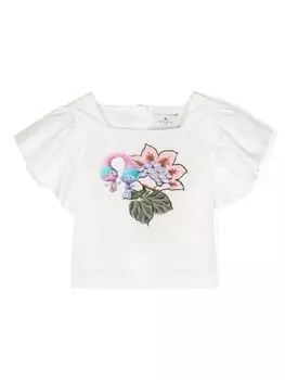 Etro футболка с декором Trolls, белый