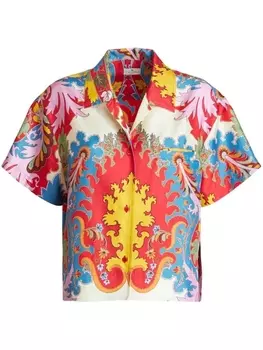 ETRO футболка с графичным принтом, красный